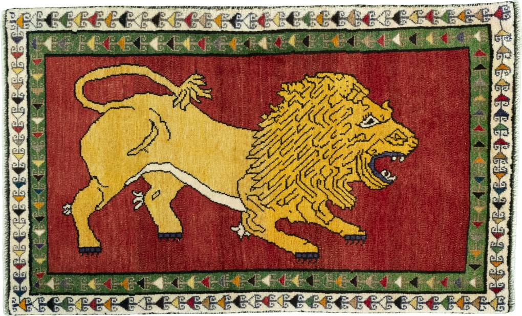 Gabbeh Tappeto 80 x 130 Rosso (Iran) Annodato A Mano