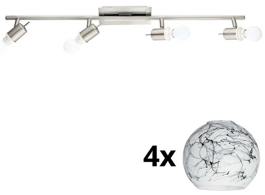 Eglo - Faretto LED MY CHOICE 4xE14/4W/230V cromo/bianco/nero