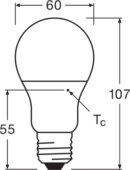 Confezione da 3 lampadine LED A60 E27/10W/230V 3000K - Osram