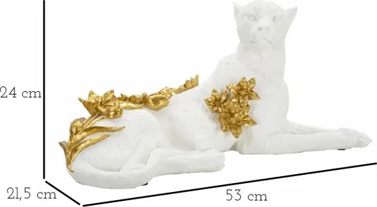 Leopardo White/Gold Cm 53X21,5X24