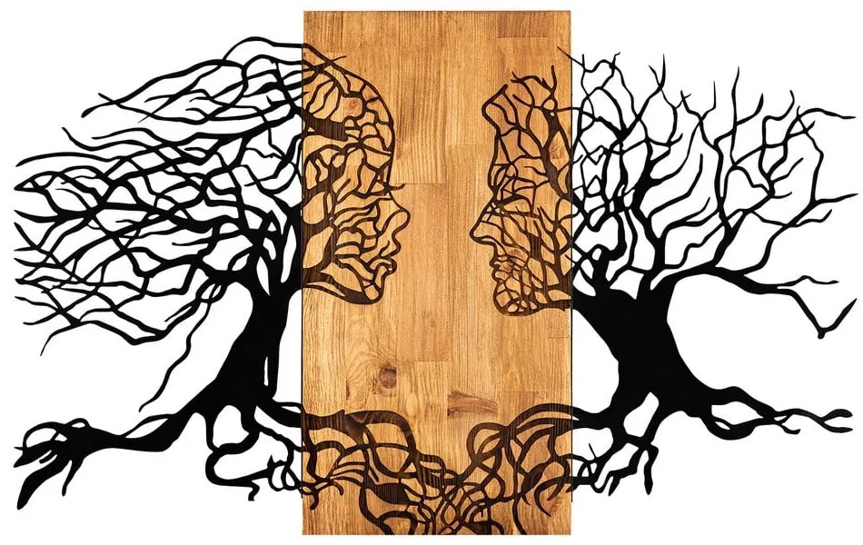 Decorazione murale in legno e metallo 92x58 cm Tutku - Wallity