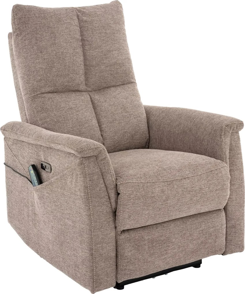Poltrona relax elettrica Neptun M Brego in tessuto beige