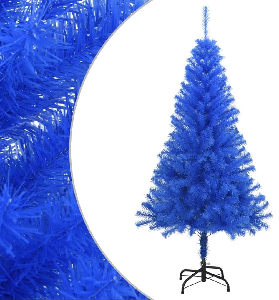 Albero di Natale Artificiale con Base Blu in PVC, 120 cm / Standard