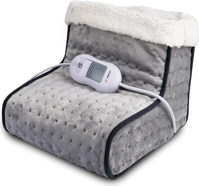 Scalda Piedi Elettrico Ciabattona Scaldapiedi Termico 100W Casa Ufficio Grigio Alpina
