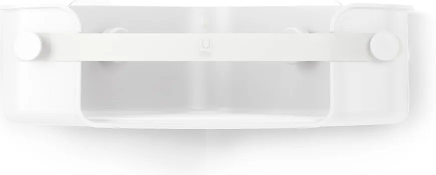 Mensola angolare per bagno bianca in plastica riciclata senza foratura Flex - Umbra