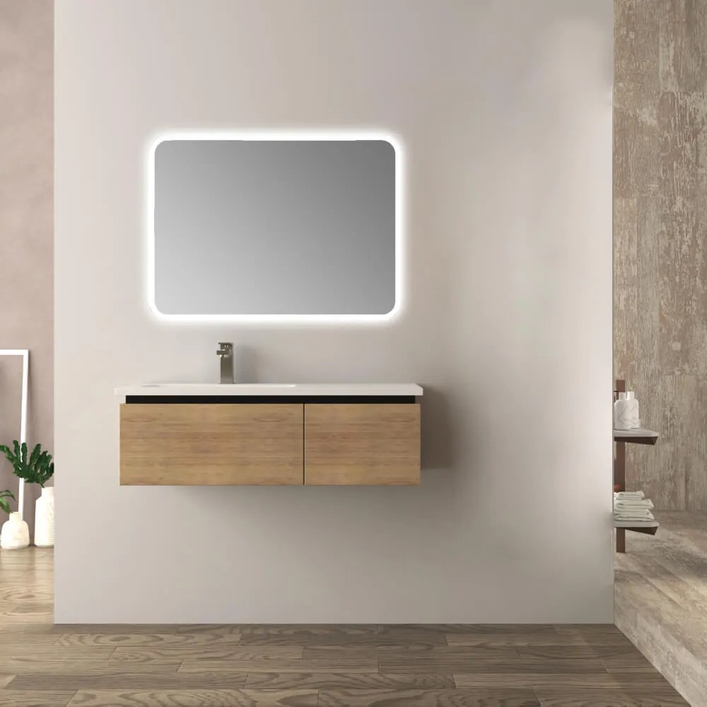 Mobile bagno rovere tabacco 100 cm Mono Slide