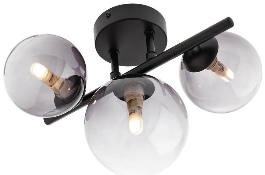 Redo 01-3988 - Lampadario a plafone ASTRA 3xG9/8W/230V nero