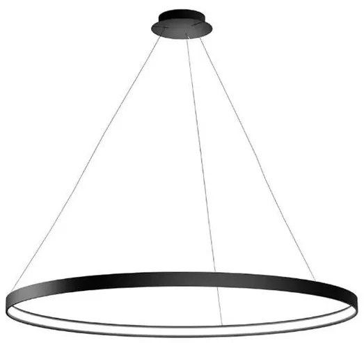 Anello sospensione nero verniciato diam.109 cm + dimmer