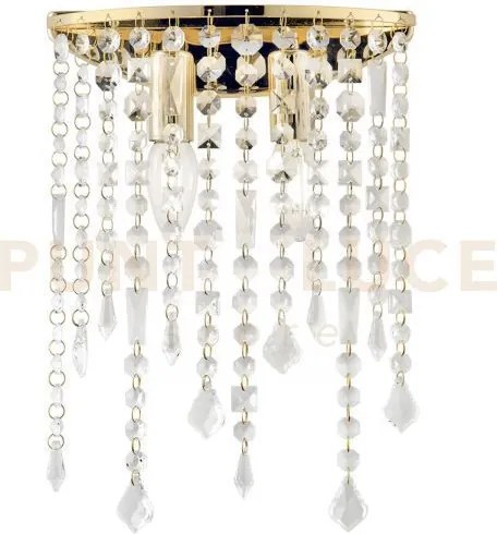 Applique a parete breeze cromo e cristalli k9 2 luci attacco e14 25...