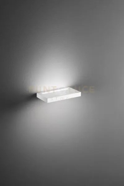Applique floor in alluminio colore bianco diffusore acrilico satina...