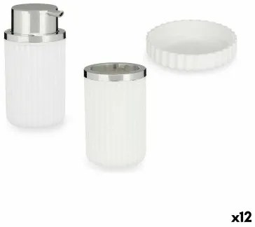 Set da Bagno Bianco Plastica (12 Unità)