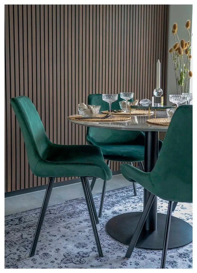 Tavolo da pranzo rotondo con piano in marmo ø 110 cm Bolzano - House Nordic