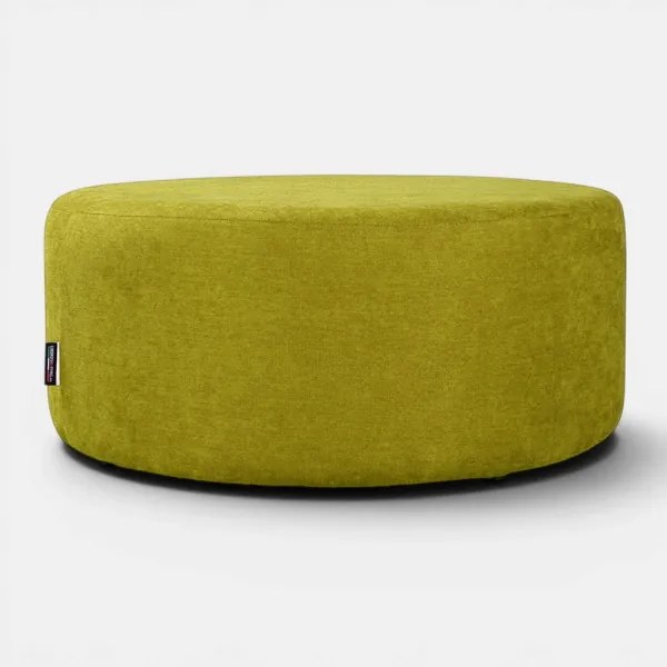 Pouf Tondo Dante L70 cm in Tessuto Antimacchia VERDE