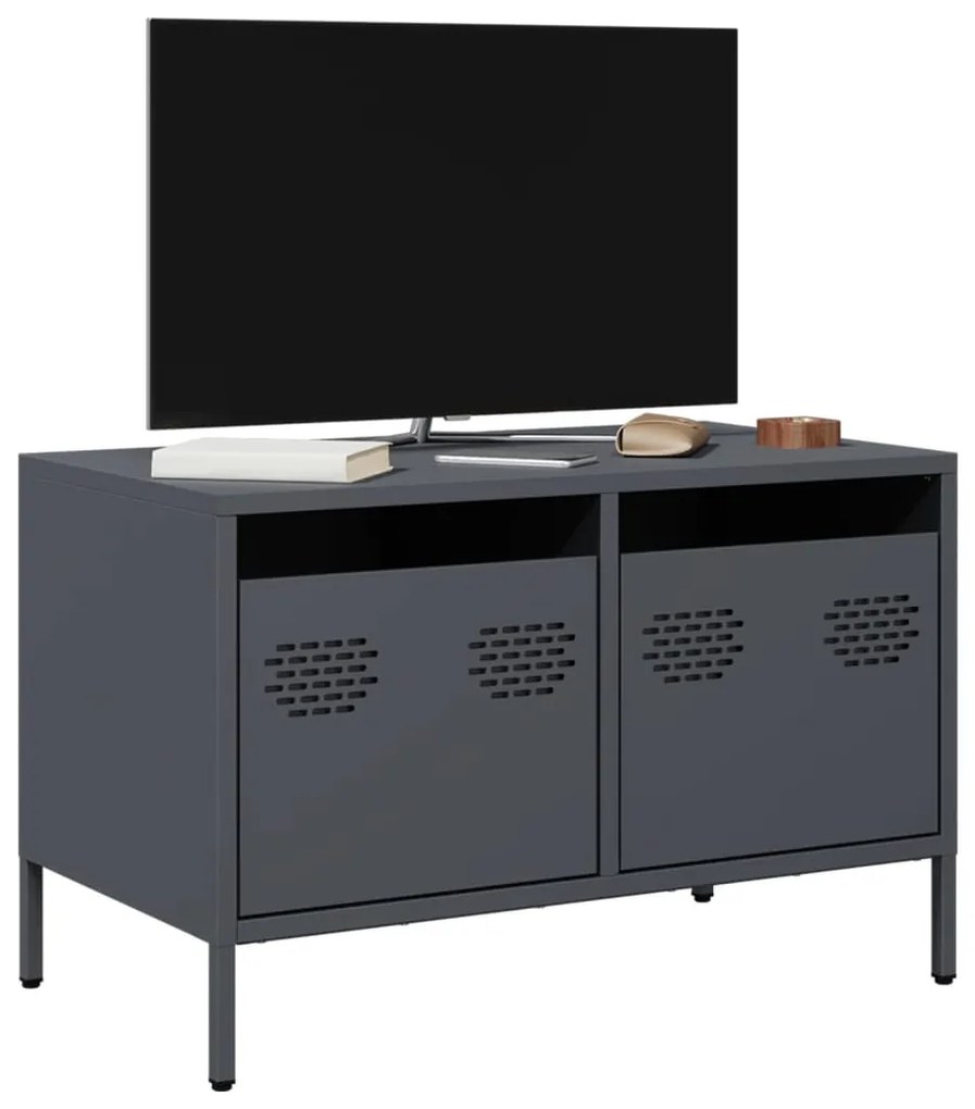 Mobile Tv Antracite 68x39x43,5 Cm İn Acciaio Laminato A Freddo /