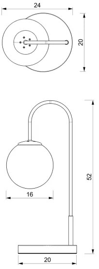 Lampada da tavolo CAMBRIDGE 1xE14/60W/230V nero