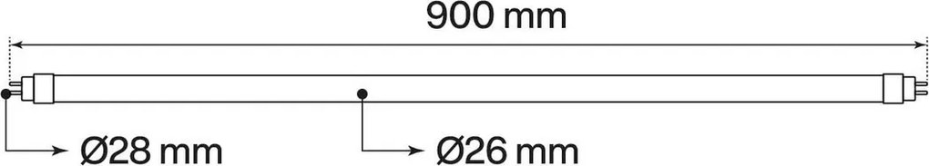 Tubo LED 14W 90cm 130lm/W con starter Osram chip LED OFFERTA PACK 50pz Colore Bianco Naturale 4.000K