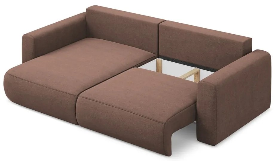 Divano angolare rosa allungabile/con contenitore (con penisola a sinistra/con chaise lounge) Kapua – Makamii