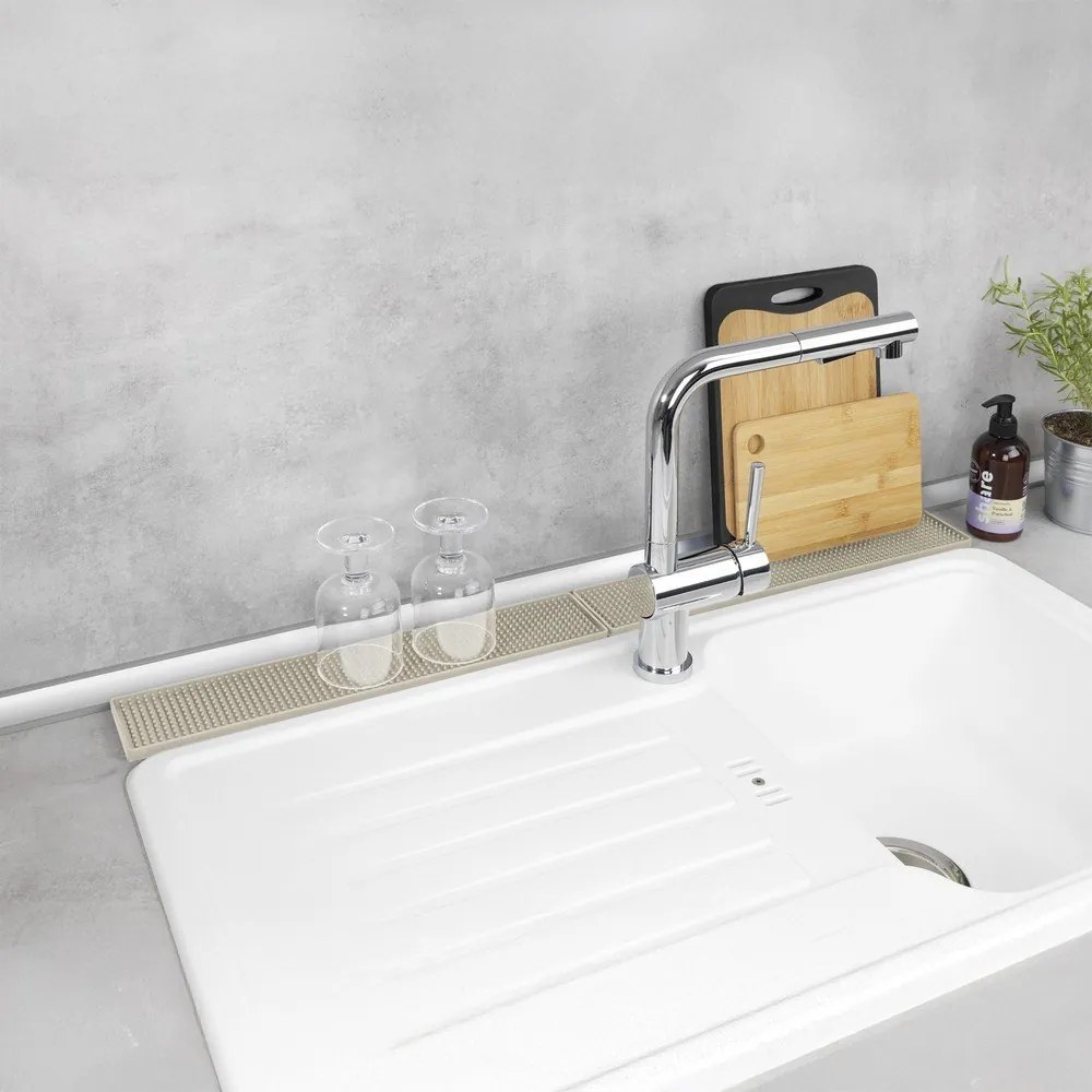 Tappetino scolapiatti beige in plastica 42x8 cm Slim – Wenko