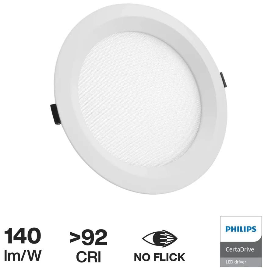 Faro LED da Incasso 44W, Foro Ø210-220mm, PHILIPS Certadrive UGR17 IP54 6.190lm Colore  Bianco Naturale 4.000K