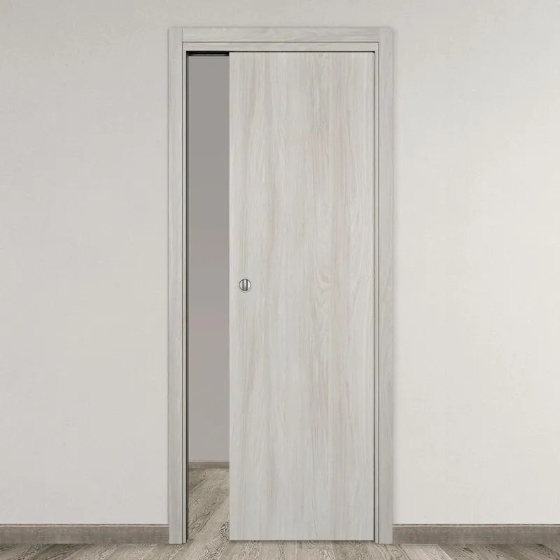 Porta scorrevole Elm olmo chiaro L 60 x H 210 cm reversibile