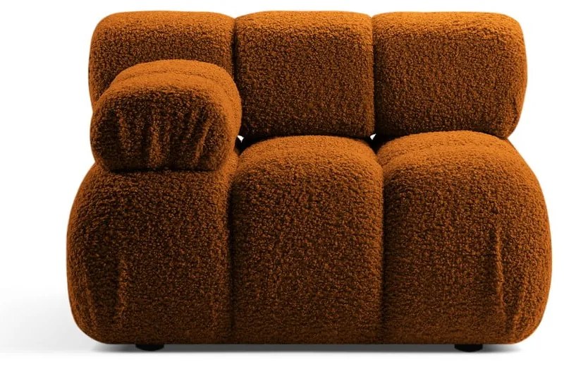 Modulo divano bouclé arancione (angolo sinistro) Bellis - Micadoni Home