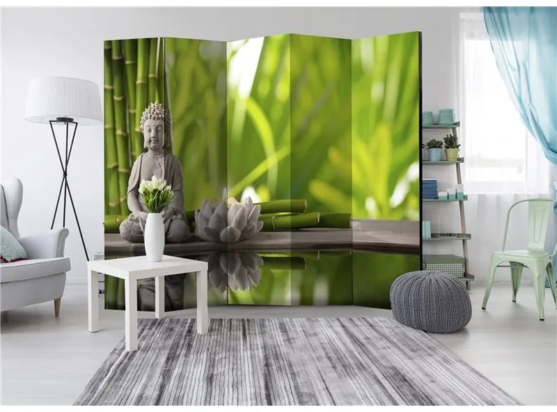 Paravento  Meditation II [Room Dividers]  Colore Verde, Dimensioni e Misure 225x172