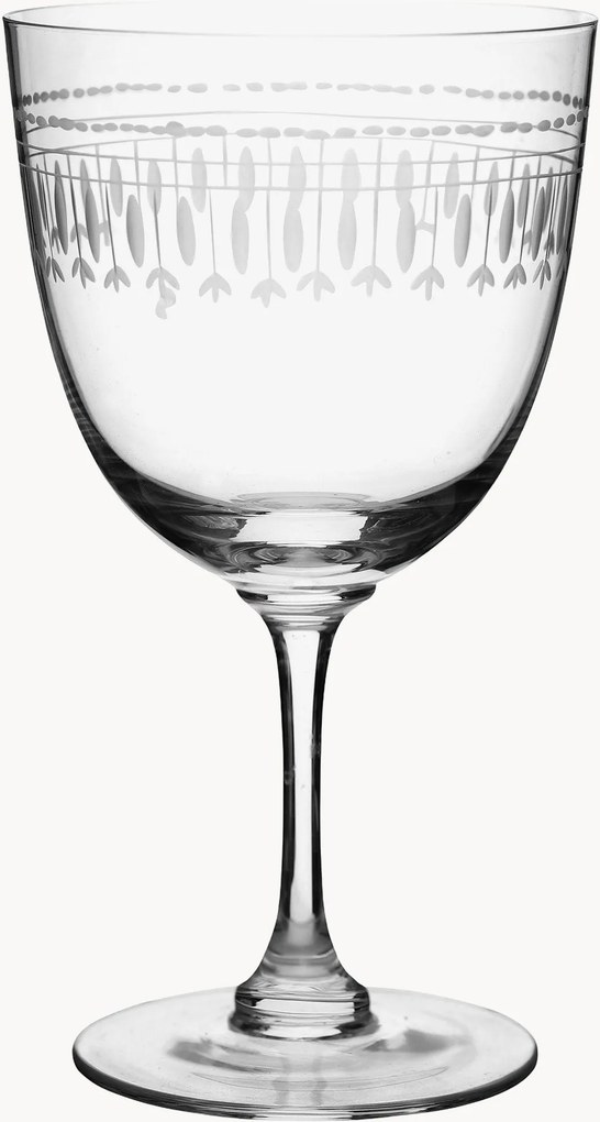 Set di 2 bicchieri da vino in cristallo soffiato Ovals