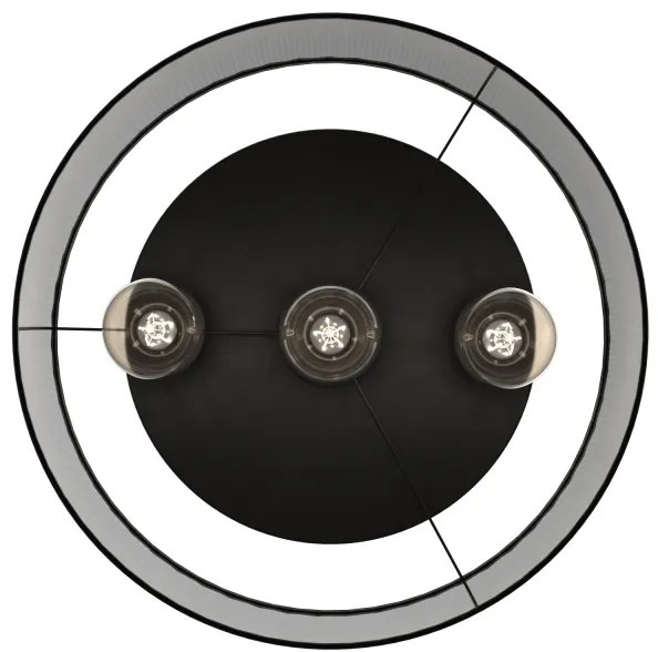 Lampadario a plafone LOFT SHADE 3xE27/60W/230V nero