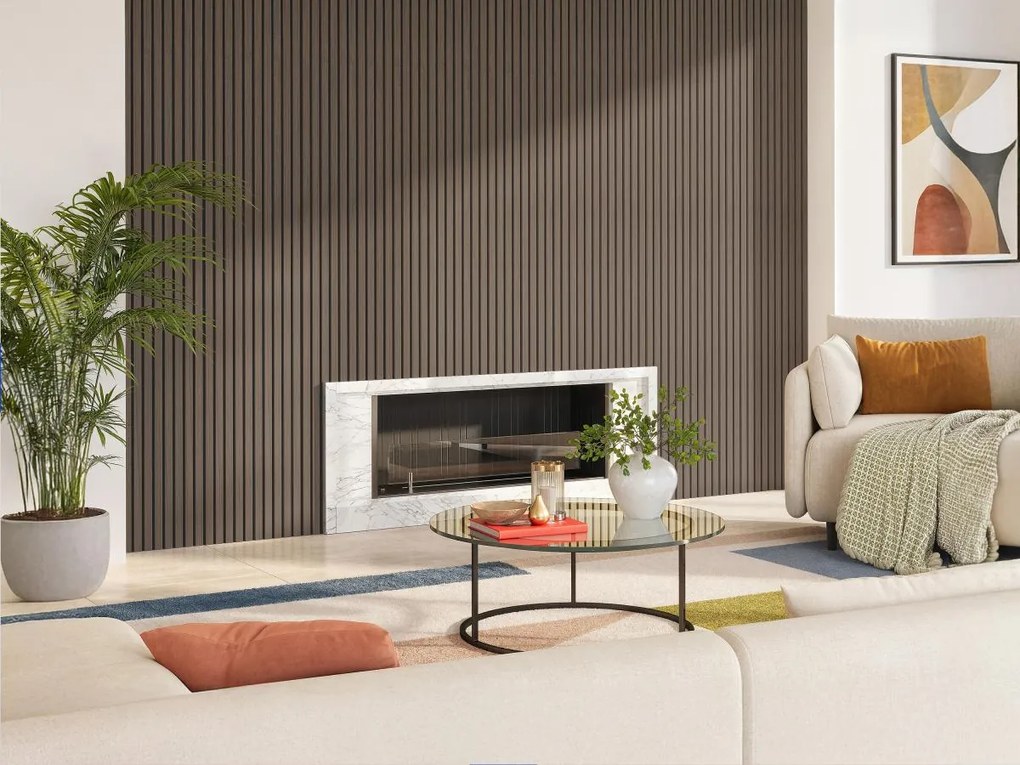 Pannello da parete acustico Finitura legno naturale scuro Set da 3,12m² Lotto di 2 pezzi - PENCIA