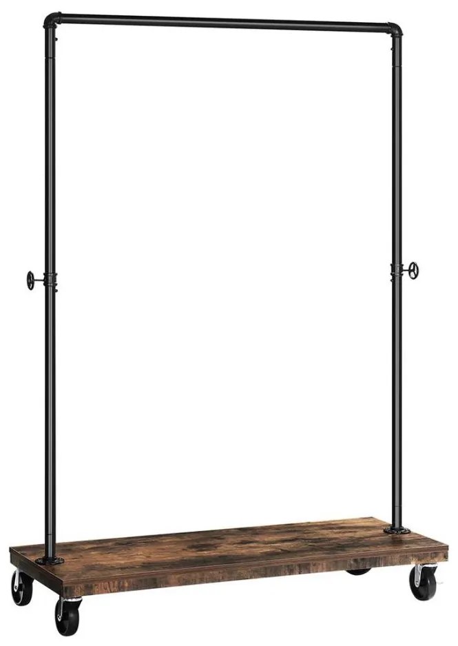 Appendiabiti da terra mobile LINEA marrone/nero