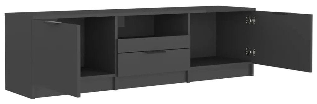 Mobile porta tv nero 140x35x40 cm in legno multistrato