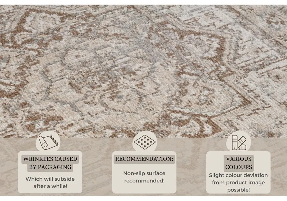Tappeto beige/color crema 200x280 cm Terrain Designer Sand – Hanse Home
