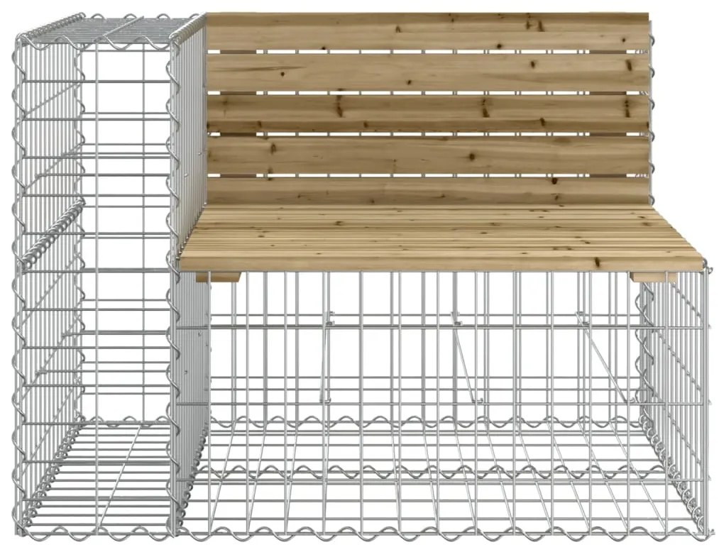 Panca da giardino design gabbione 184x71x65,5cm pino impregnato