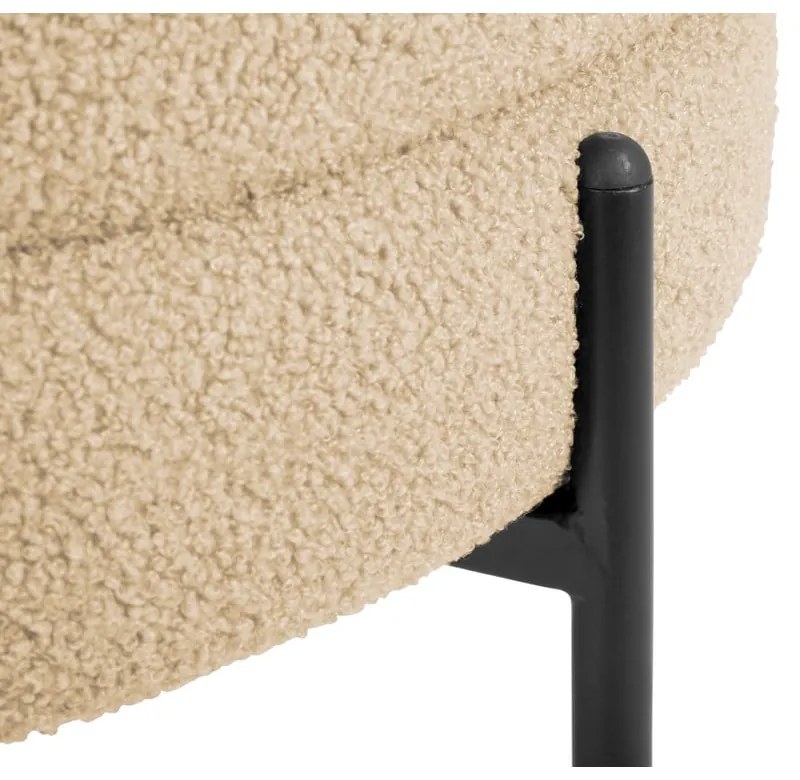 Poltrona beige in tessuto bouclé Noble - Leitmotiv