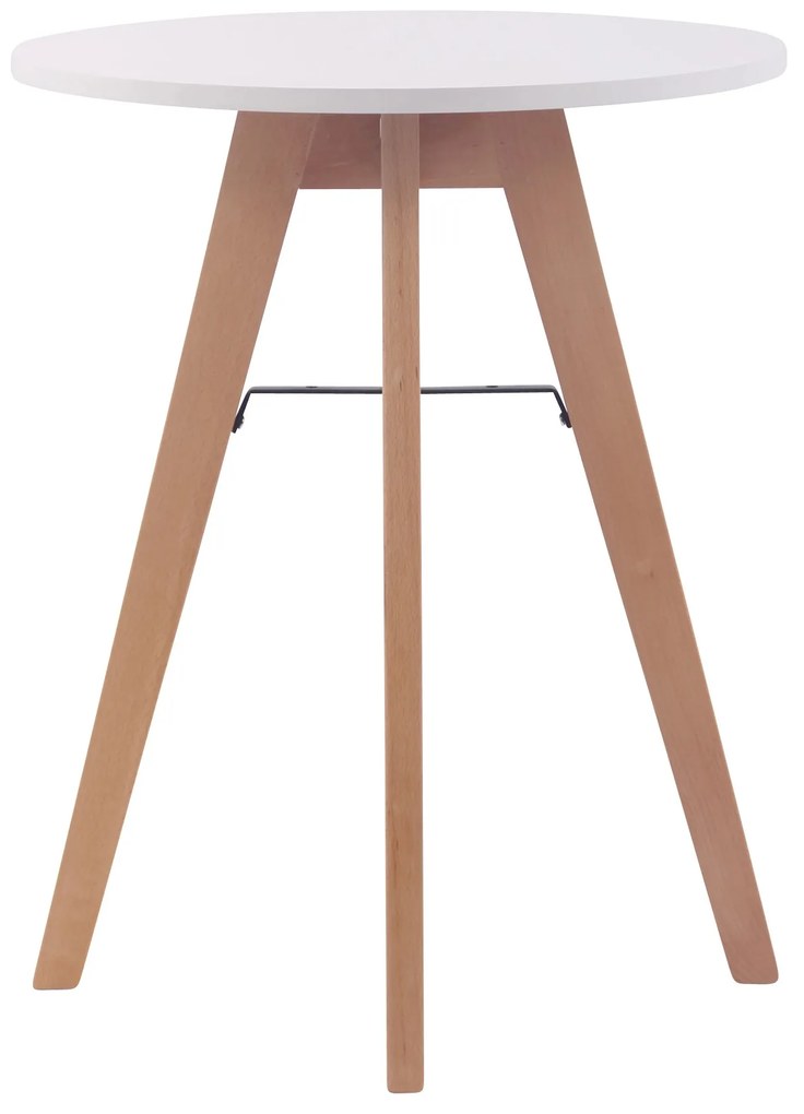 Tavolo Da Cucina Rotondo İn Mdf E Legno Di Faggio Con Struttura Moderna / 60 C