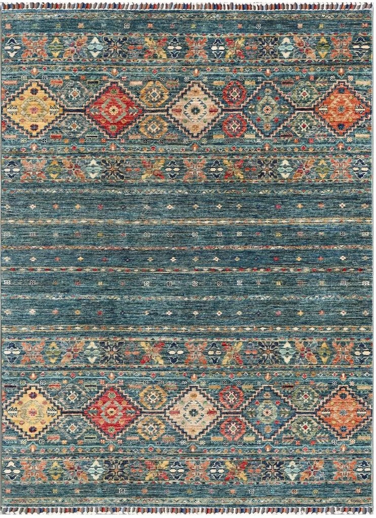 Samarkand Tappeto orientale 200x150 Verde (Pakistan) Annodato A Mano
