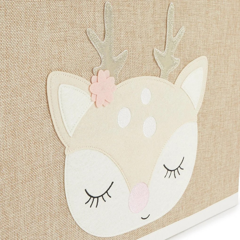 Bieco - Scatola portaoggetti con coperchio - cerbiatto Ella