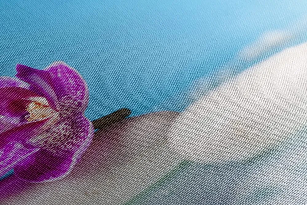 Quadro su tela – Orchidea e pietre Zen