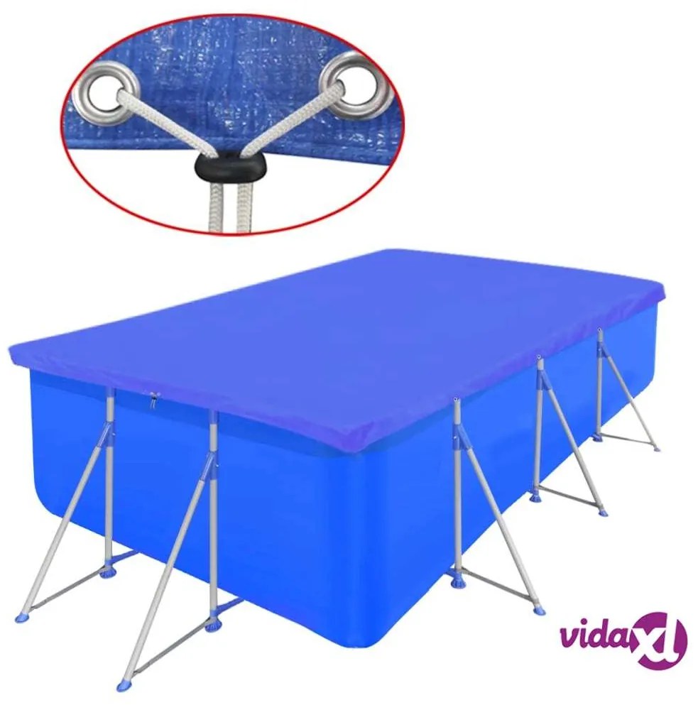 vidaXL Copertura per Piscina Rettangolare 90g/mq 394 x 207 cm