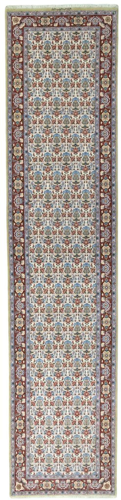 Isfahan Tappeto persiano 390 x 90 Beige (Iran) Annodato A Mano
