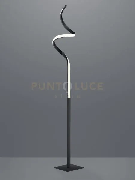Course piantana led 11w 1150lm, 3000k ondulata antracite h. 145cm d...