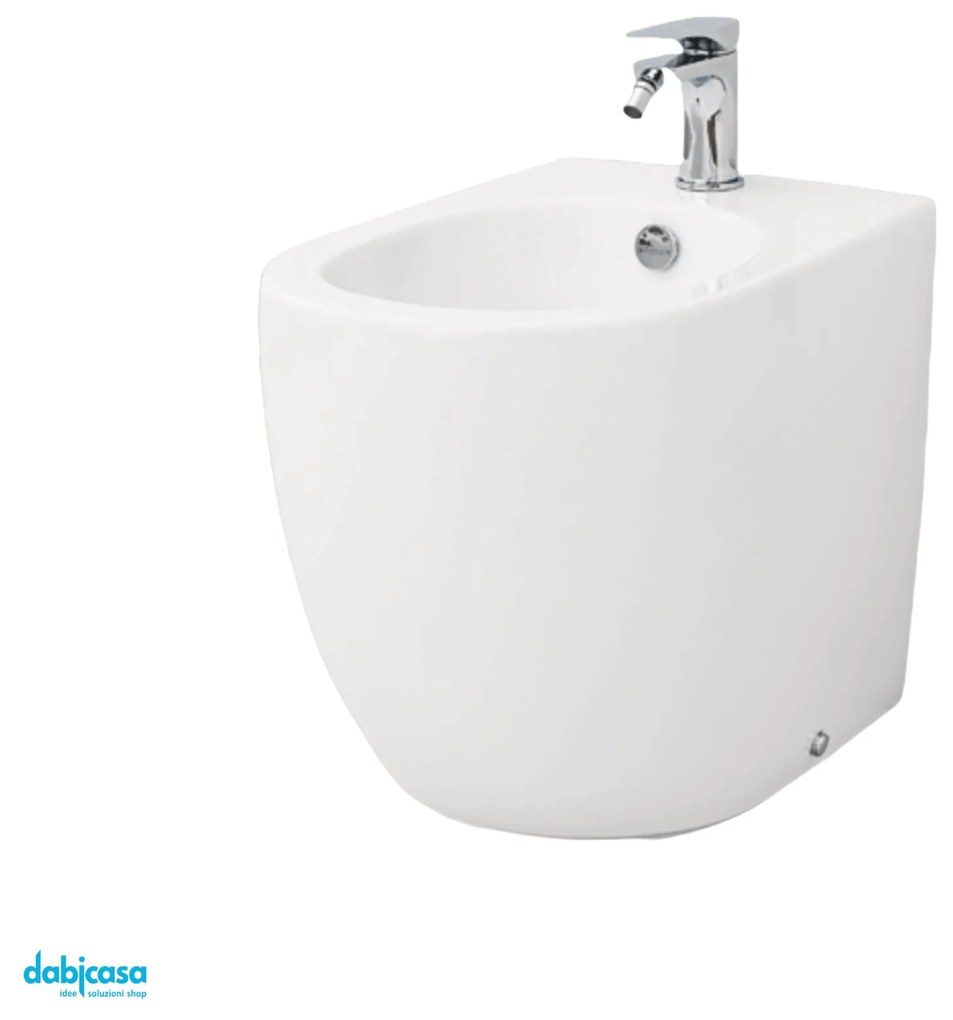 The Artceram "File 2.0" Bidet Da Terra Filo Muro Bianco Lucido