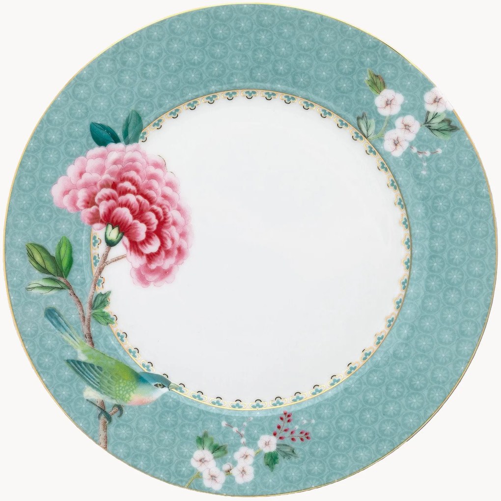 Set di 6 piatti da colazione in porcellana Blushing Birds