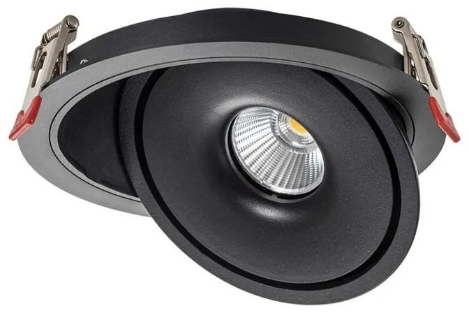 V-TAC Faretto LED COB da Incasso Rotondo 12W 120*43mm Colore Nero 3in1 SKU-10578