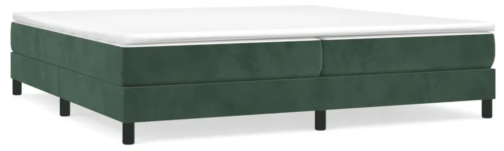 Giroletto a molle verde scuro 200x200 cm in velluto