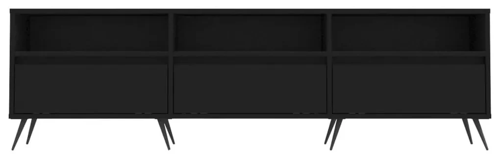 Mobile porta tv nero 150x30x44,5 cm in legno multistrato