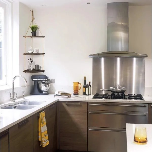 Mensola angolare pendente 90x25 cm marrone