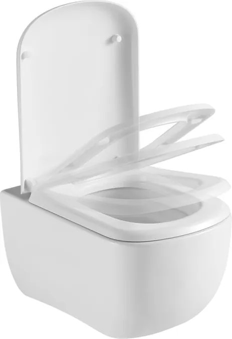 Vaso WC sospeso SENSEA remix, sedile incluso P 51 x L 36.5 x H 36.5 cm bianco