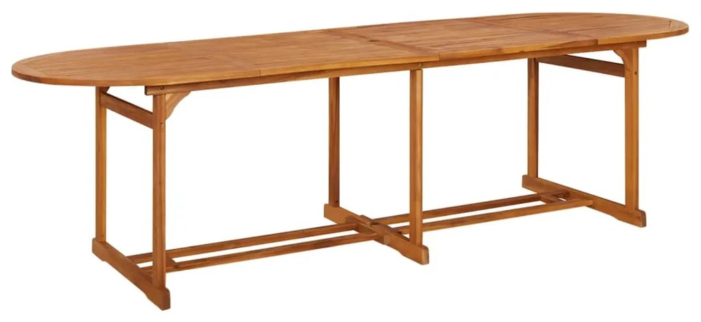 Tavolo da pranzo per esterni 280x90x75cm legno massello acacia