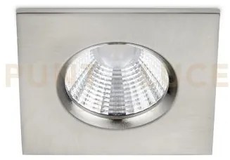 Zagros faretto da incasso led  5,5w 345lm, 3000k quadrato acciaio d...